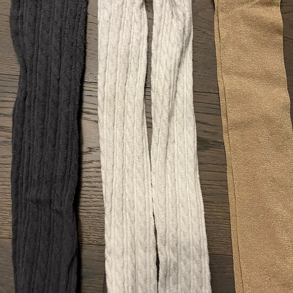 Gymboree / Gap girls tights - gold, gray & creme - Picture 2 of 3